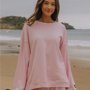 Daily Drills Oversized Crewneck Sweatshirt in Cupid